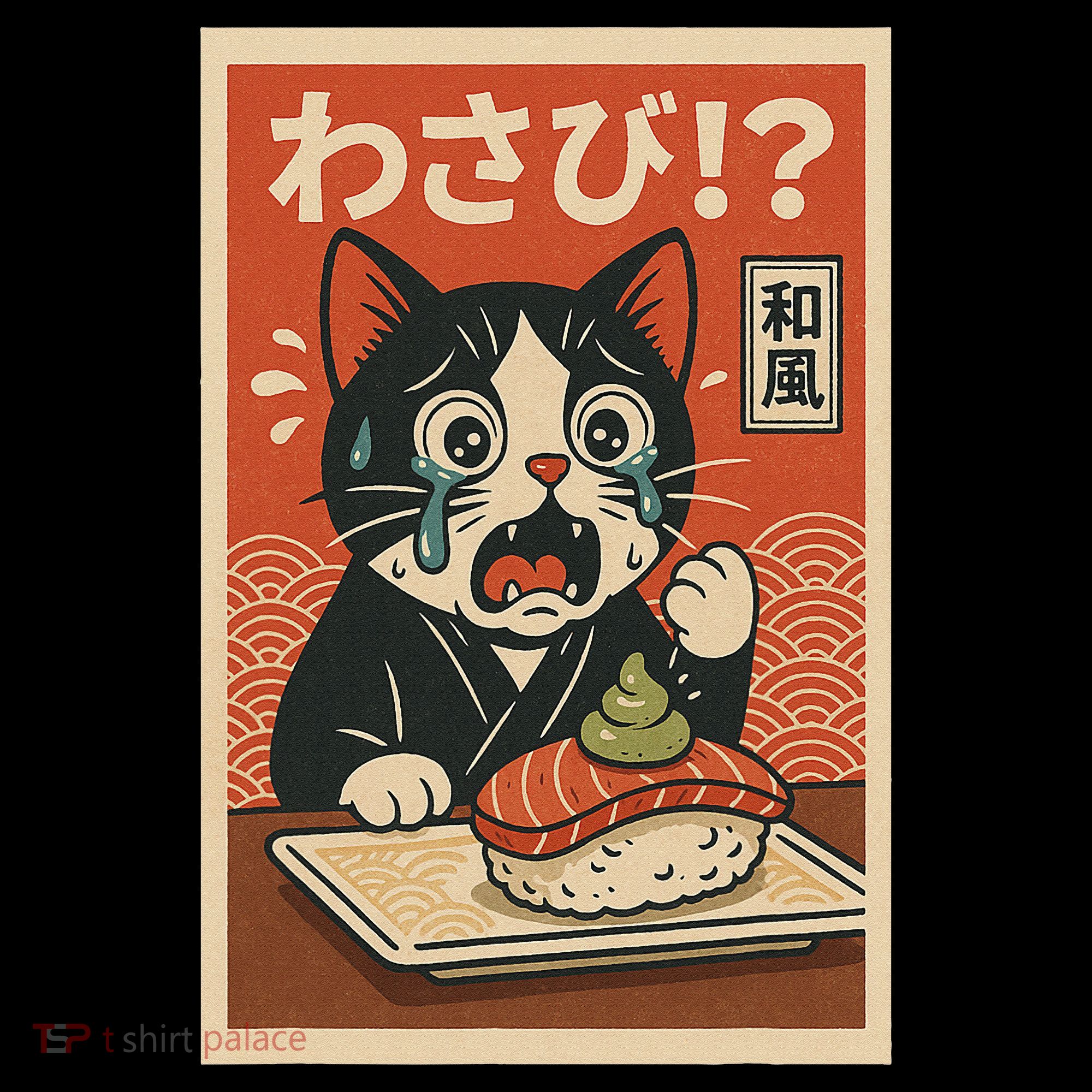 Fuuny Kawaii Cat Crying Over Wasabi Gift For Cat Lovers Coffee Mug