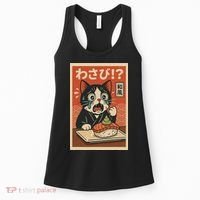 Fuuny Kawaii Cat Crying Over Wasabi Gift For Cat Lovers Women's Tank Top thumb 0