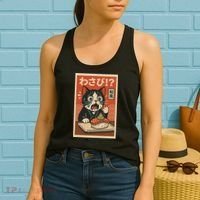 Fuuny Kawaii Cat Crying Over Wasabi Gift For Cat Lovers Women's Tank Top thumb 2