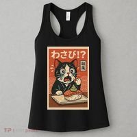 Fuuny Kawaii Cat Crying Over Wasabi Gift For Cat Lovers Women's Tank Top thumb 3