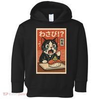 Fuuny Kawaii Cat Crying Over Wasabi Gift For Cat Lovers Toddler Hoodie thumb 0
