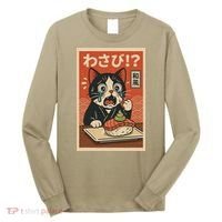 Fuuny Kawaii Cat Crying Over Wasabi Gift For Cat Lovers Long Sleeve Shirt thumb 0
