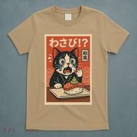 Fuuny Kawaii Cat Crying Over Wasabi Gift For Cat Lovers T-Shirt thumb 5