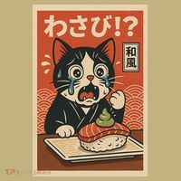 Fuuny Kawaii Cat Crying Over Wasabi Gift For Cat Lovers Polo thumb 2