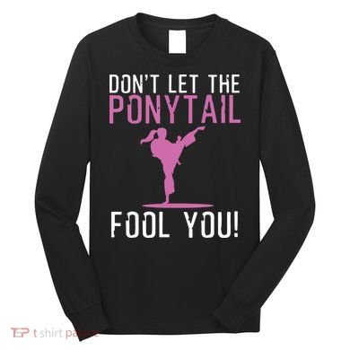 Funny Karate Design For Karate Kick Martial Art Long Sleeve Shirt