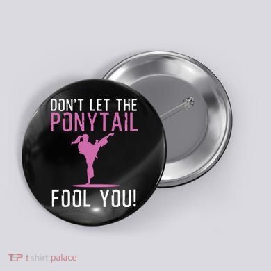 Funny Karate Design For Karate Kick Martial Art Button