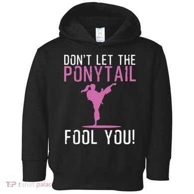 Funny Karate Design For Karate Kick Martial Art Toddler Hoodie