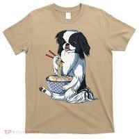 Funny Kawaii Dog Eats Ramen Noodles Japanese Chin T-Shirt thumb 0