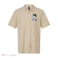 Funny Kawaii Dog Eats Ramen Noodles Japanese Chin Polo thumb 0