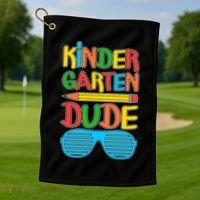 Funny Kindergarten Dude Golf Towel thumb 1