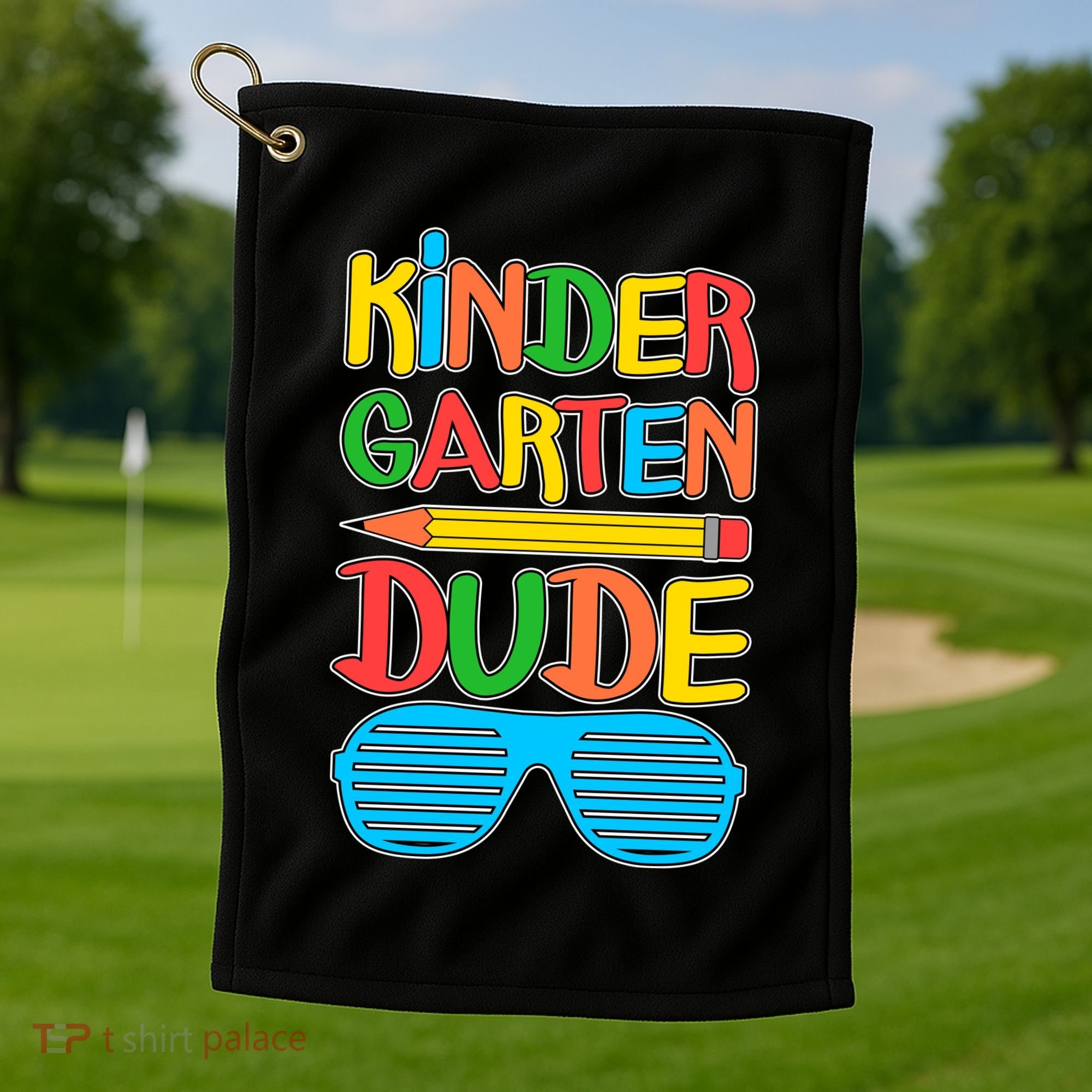 Funny Kindergarten Dude Golf Towel