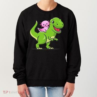 Funny Kawaii  Dino Dinosaur Axolotl Lover Women's Sweatshirt