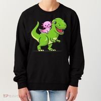 Funny Kawaii  Dino Dinosaur Axolotl Lover Women's Sweatshirt thumb 0