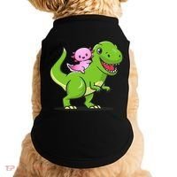 Funny Kawaii  Dino Dinosaur Axolotl Lover Doggie Tank thumb 0