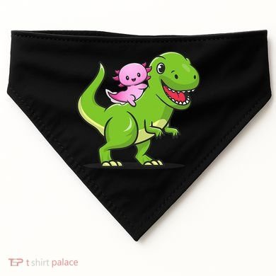 Funny Kawaii  Dino Dinosaur Axolotl Lover USA-Made Doggie Bandana
