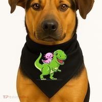 Funny Kawaii  Dino Dinosaur Axolotl Lover USA-Made Doggie Bandana thumb 1