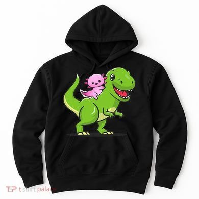 Funny Kawaii  Dino Dinosaur Axolotl Lover Hoodie