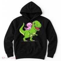 Funny Kawaii  Dino Dinosaur Axolotl Lover Hoodie thumb 0