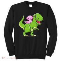 Funny Kawaii  Dino Dinosaur Axolotl Lover Sweatshirt thumb 0