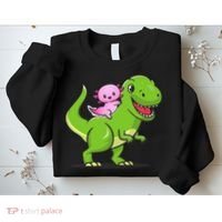 Funny Kawaii  Dino Dinosaur Axolotl Lover Sweatshirt thumb 2