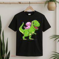 Funny Kawaii  Dino Dinosaur Axolotl Lover T-Shirt thumb 2