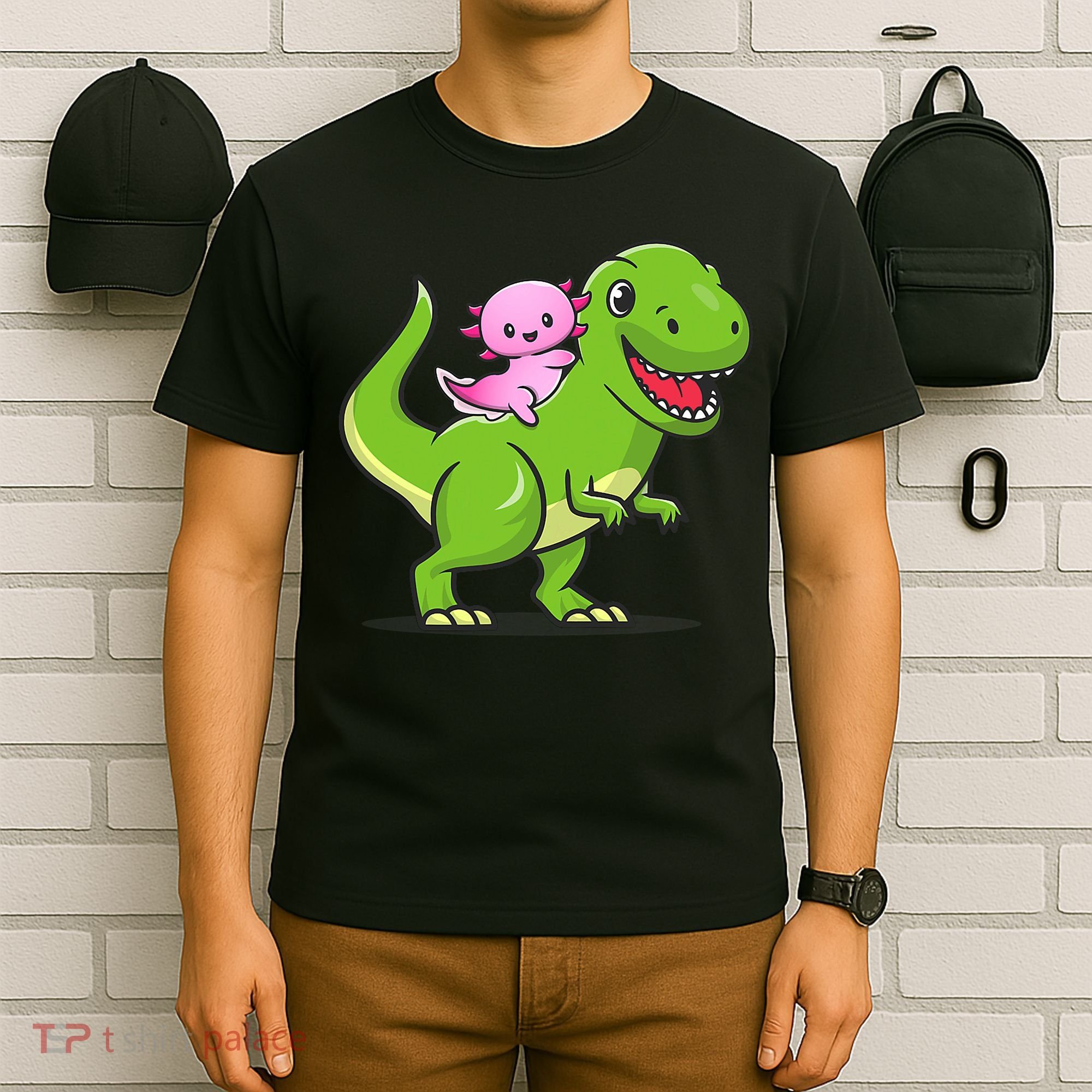 Funny Kawaii  Dino Dinosaur Axolotl Lover T-Shirt