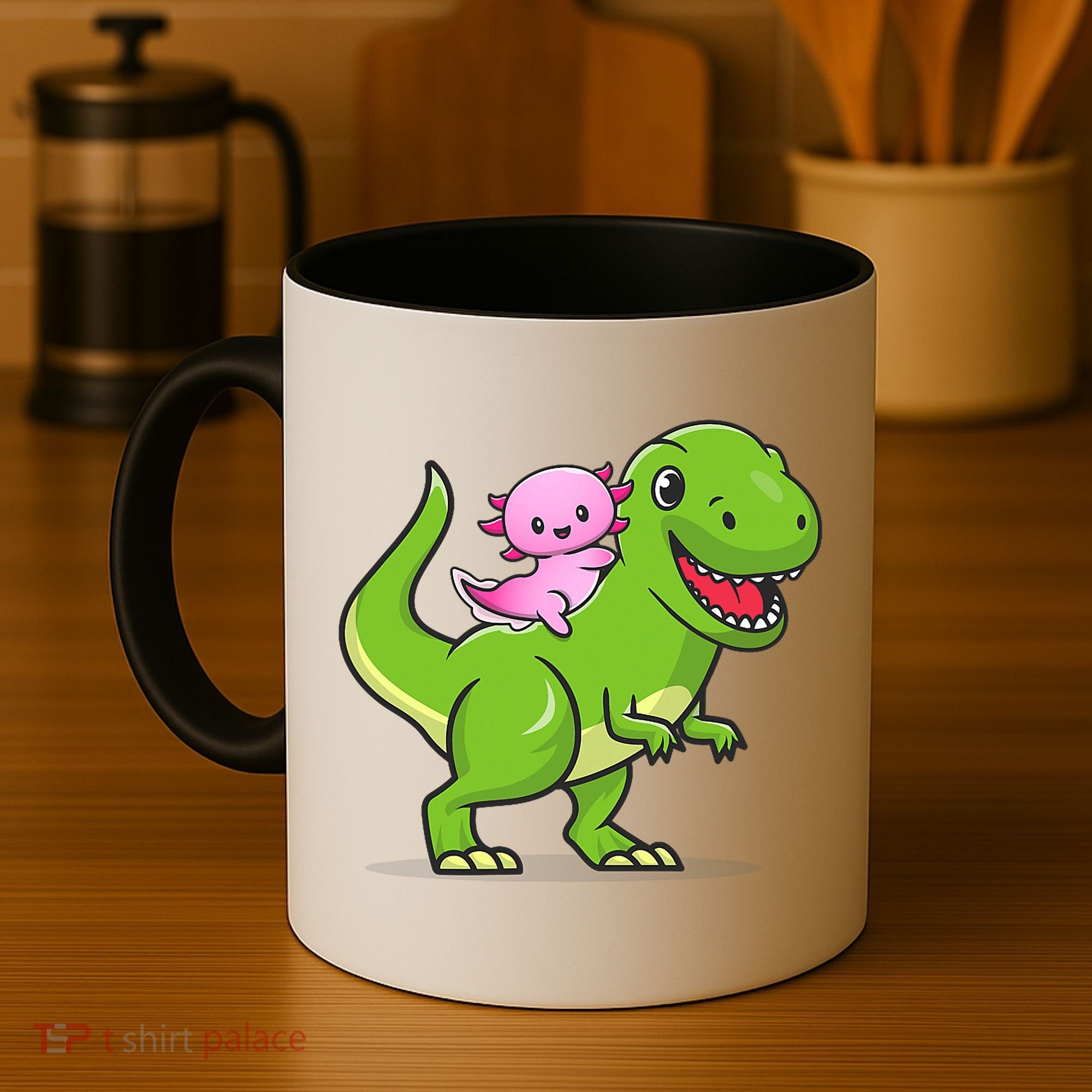 Funny Kawaii  Dino Dinosaur Axolotl Lover Coffee Mug