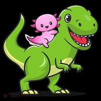 Funny Kawaii  Dino Dinosaur Axolotl Lover Coffee Mug thumb 5