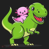 Funny Kawaii  Dino Dinosaur Axolotl Lover Beanie thumb 2