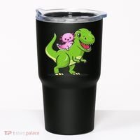 Funny Kawaii  Dino Dinosaur Axolotl Lover Tumbler thumb 0