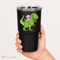 Funny Kawaii  Dino Dinosaur Axolotl Lover Tumbler thumb 2