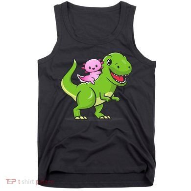 Funny Kawaii  Dino Dinosaur Axolotl Lover Tank Top