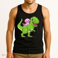 Funny Kawaii  Dino Dinosaur Axolotl Lover Tank Top thumb 3