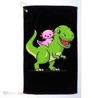 Funny Kawaii  Dino Dinosaur Axolotl Lover Golf Towel thumb 0