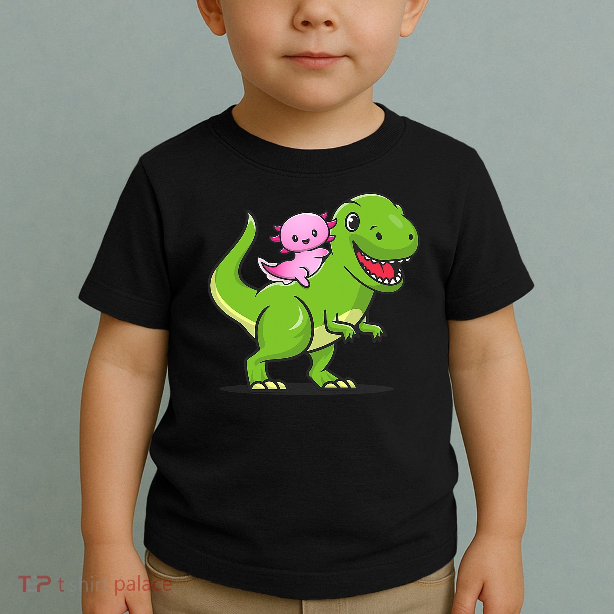 Funny Kawaii  Dino Dinosaur Axolotl Lover Toddler T-Shirt