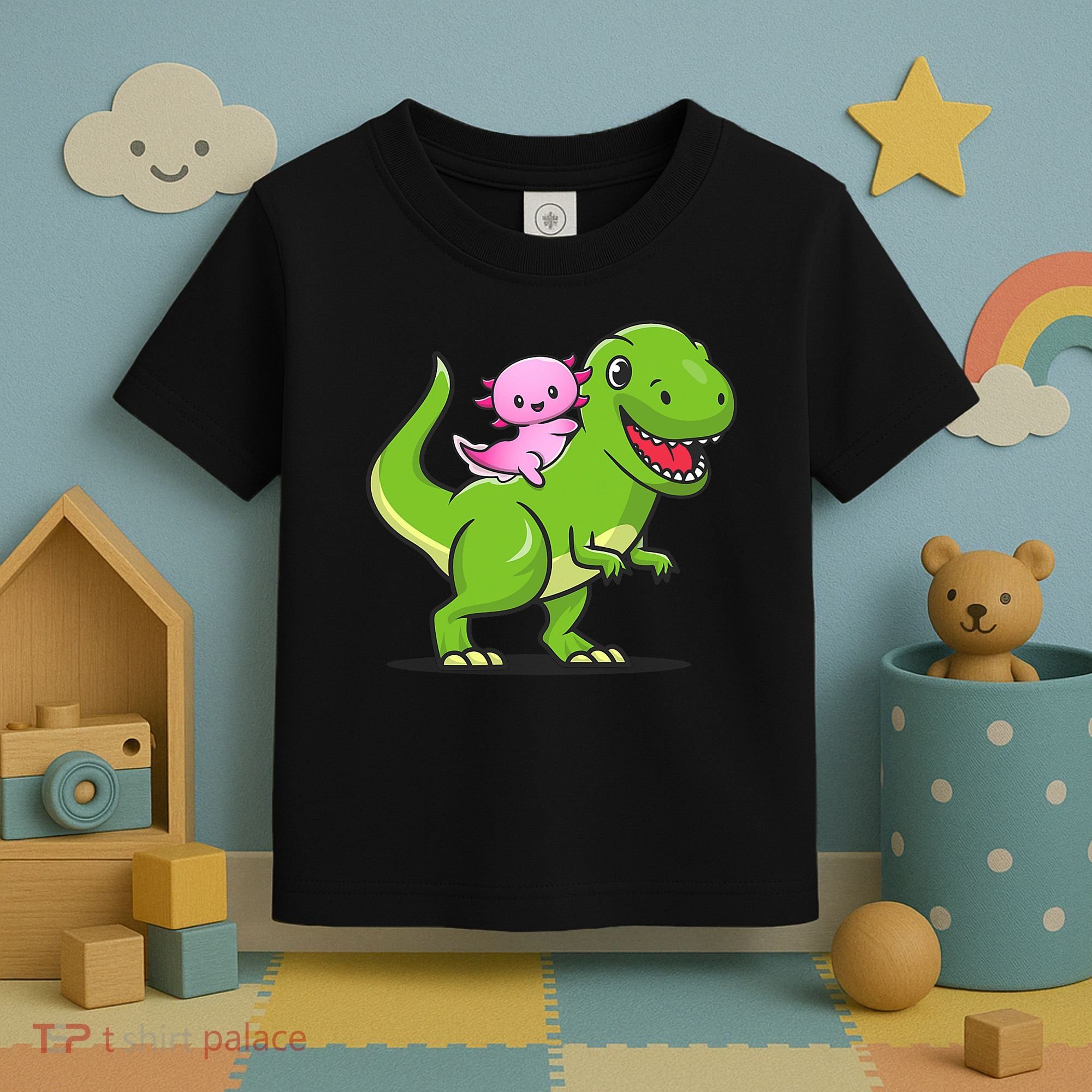 Funny Kawaii  Dino Dinosaur Axolotl Lover Toddler T-Shirt