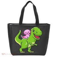 Funny Kawaii  Dino Dinosaur Axolotl Lover Tote Bag thumb 0