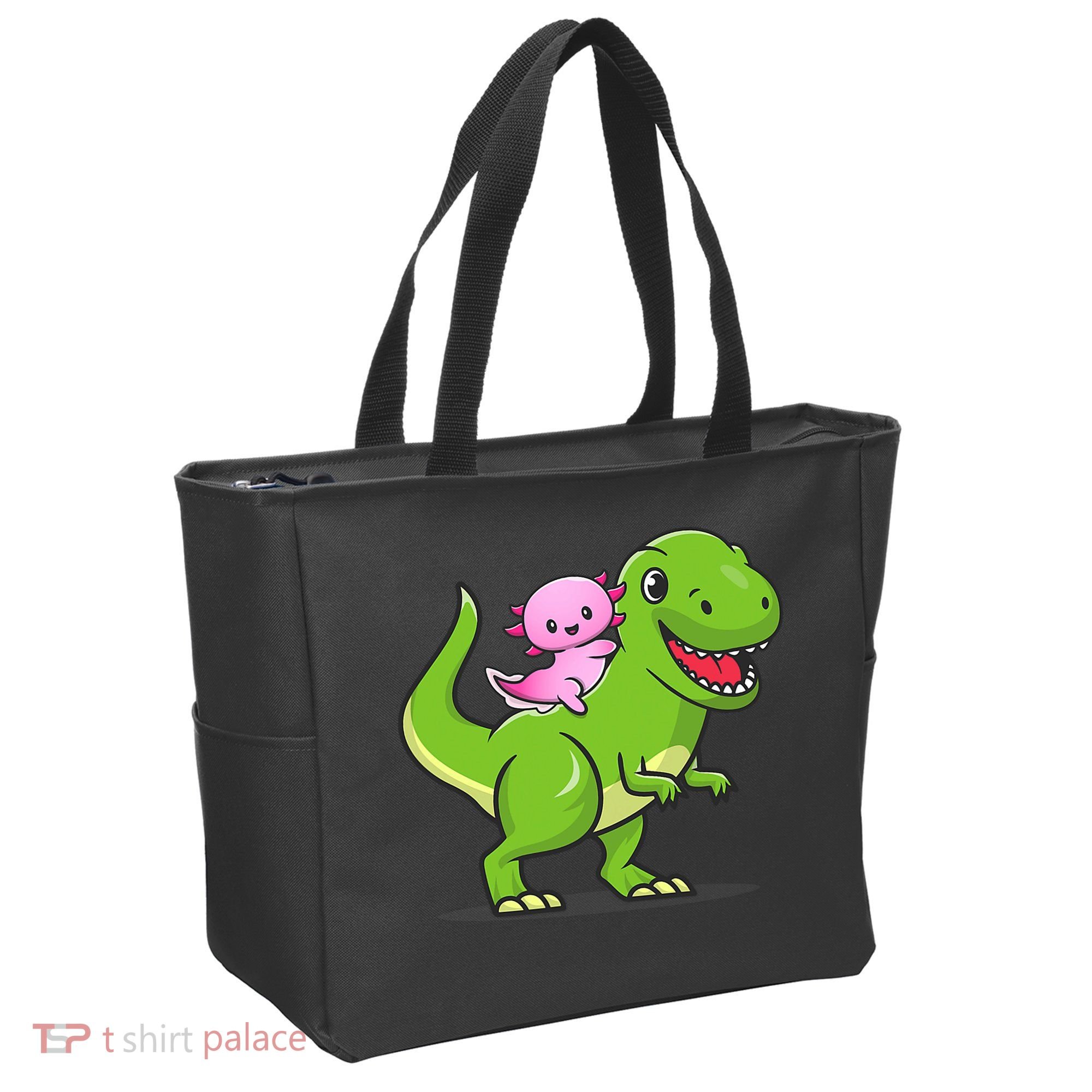 Funny Kawaii  Dino Dinosaur Axolotl Lover Tote Bag