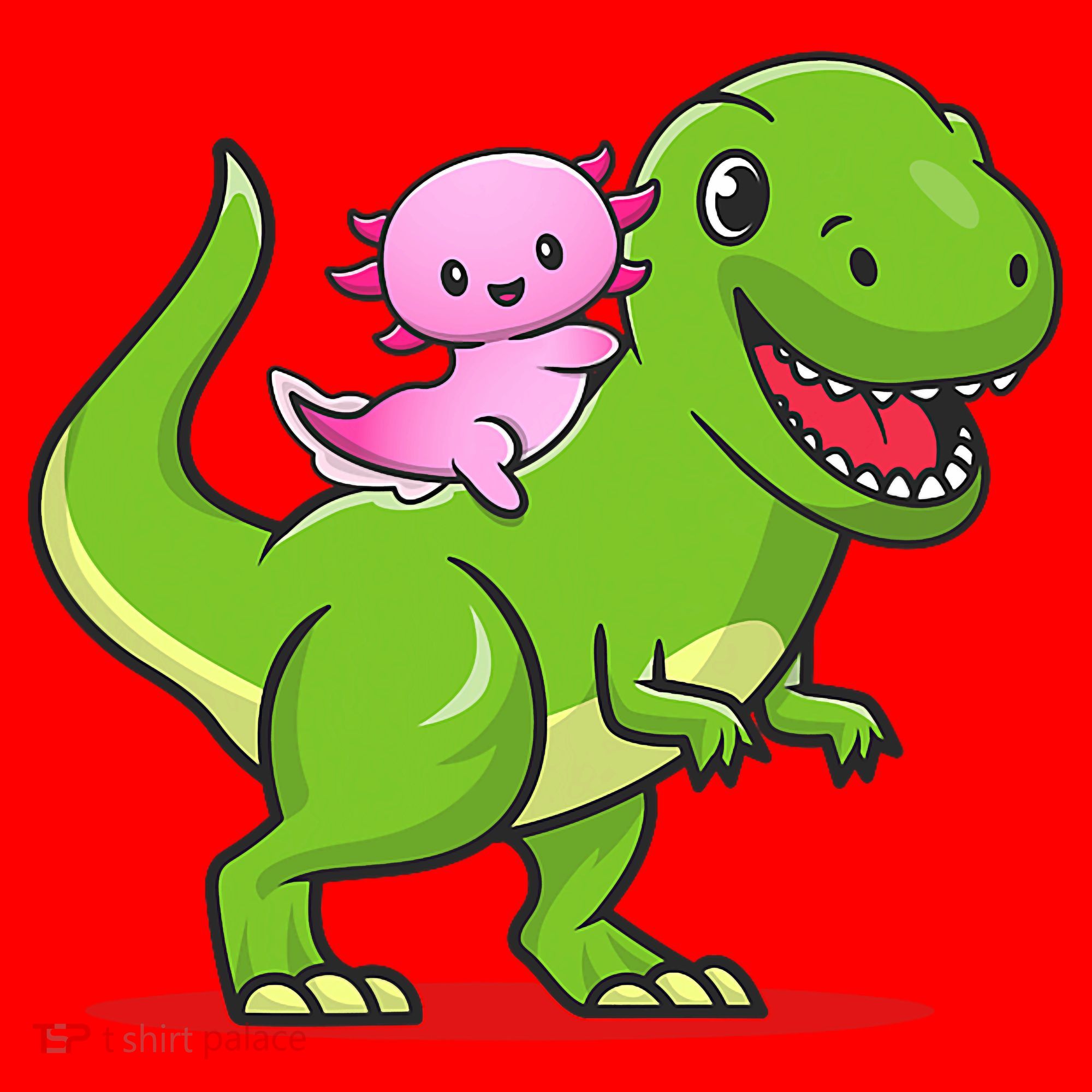 Funny Kawaii  Dino Dinosaur Axolotl Lover Santa Hat