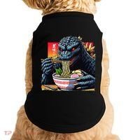 Funny Kaiju Eating Ramen Japanese Monster Lover Birthday Doggie Tank thumb 0
