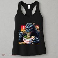 Funny Kaiju Eating Ramen Japanese Monster Lover Birthday Women's Tank Top thumb 3