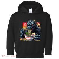 Funny Kaiju Eating Ramen Japanese Monster Lover Birthday Toddler Hoodie thumb 0