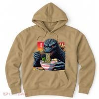 Funny Kaiju Eating Ramen Japanese Monster Lover Birthday Hoodie thumb 0