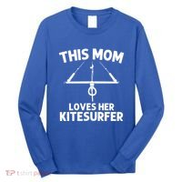 Funny Kitesurfing For Mom Mother Kiteboarding Kite Surfing Gift Long Sleeve Shirt thumb 0