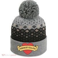 Feminist Killjoy Feminism Strong Empowert Heart Gift The Baniff Cuffed Pom Beanie thumb 0