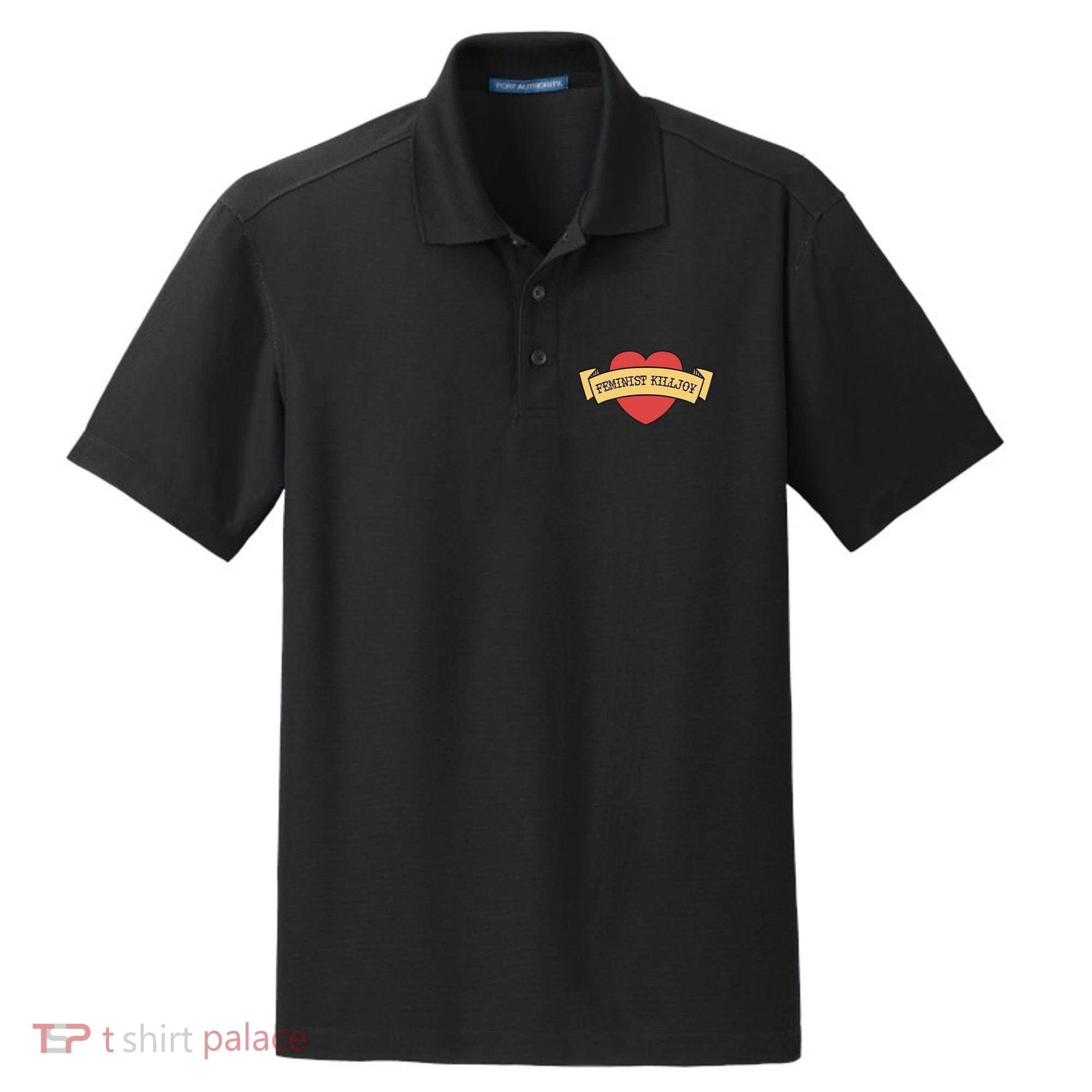 Feminist Killjoy Feminism Strong Empowert Heart Gift Dry Zone Grid Polo