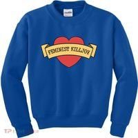 Feminist Killjoy Feminism Strong Empowert Heart Gift Kids Sweatshirt thumb 0