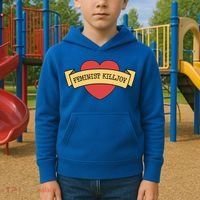 Feminist Killjoy Feminism Strong Empowert Heart Gift Kids Hoodie thumb 2