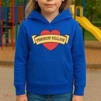Feminist Killjoy Feminism Strong Empowert Heart Gift Kids Hoodie thumb 3