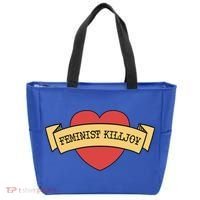 Feminist Killjoy Feminism Strong Empowert Heart Gift Tote Bag thumb 0